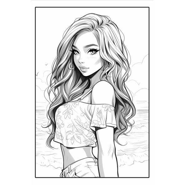 Gençler İçin Anime Boyama Kitabı (64 Tam Sayfa Boyama) - 2