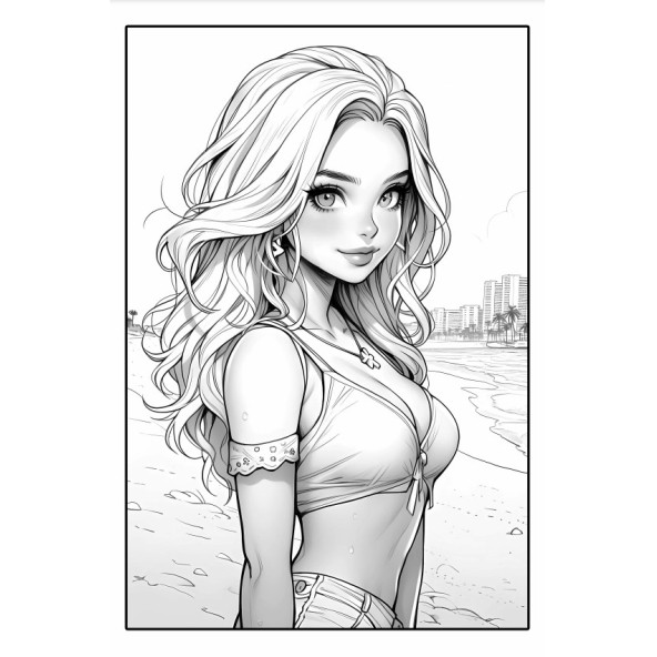 Gençler İçin Anime Boyama Kitabı (64 Tam Sayfa Boyama) - 6