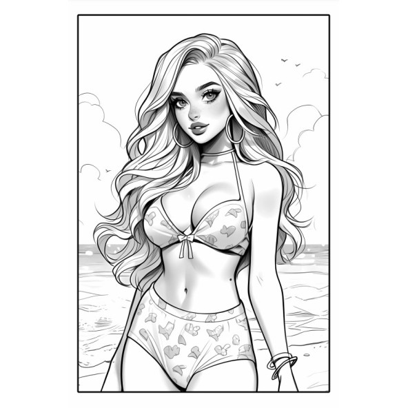 Gençler İçin Anime Boyama Kitabı (64 Tam Sayfa Boyama) - 7