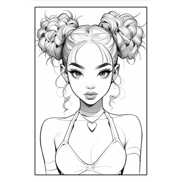 Gençler İçin Anime Boyama Kitabı (64 Tam Sayfa Boyama) - 8