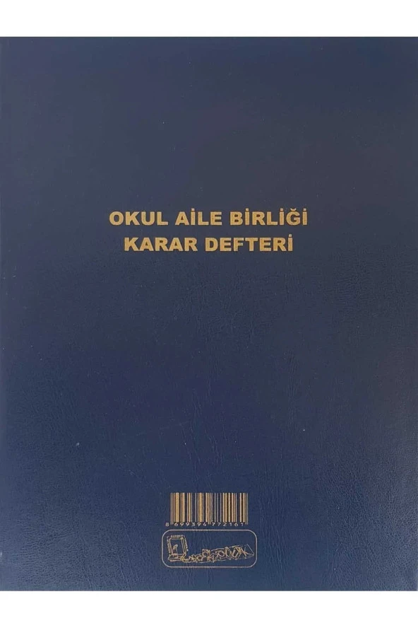 Kocaoluk Okul Aile Birliği Karar Defteri Cilt Kapak