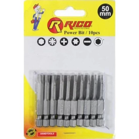 Rico 005-KK1131 10 Parça Torx Bits Uç Seti 50 mm