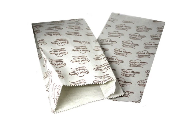 Afiyet Olsun Baskılı Körüklü Esmer Kağıt Kese Kağıdı - 11,5x20 Cm. - Ort. 210 Ad. - 1 Kg. - 5 Paket - 3