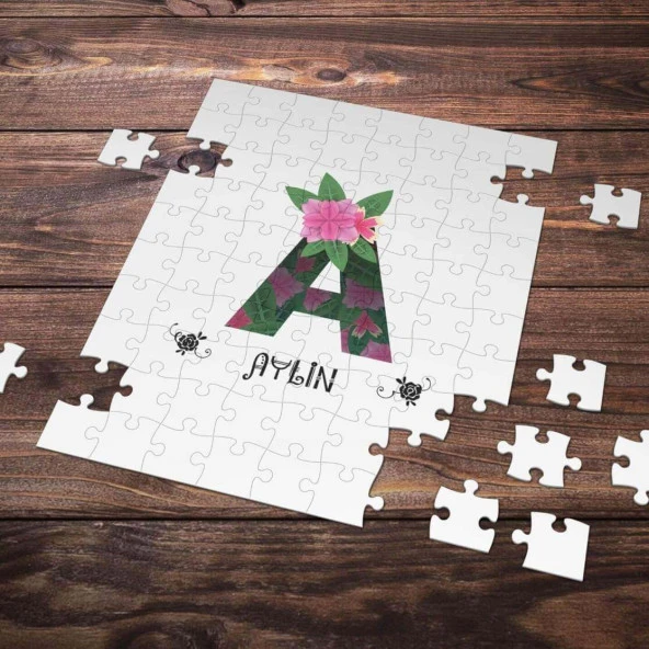 Kişiye Özel A Harfi Tasarımlı İsim Puzzle