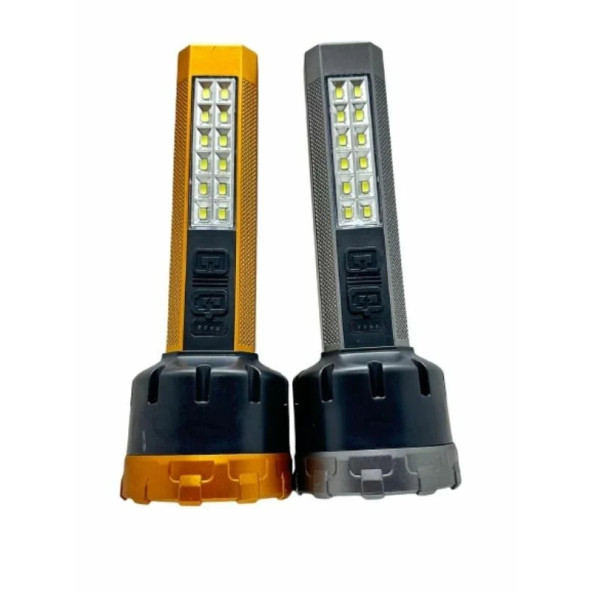HS-8028 1+12 Smd Ledli Uzun Menzilli Ultra Güçlü Ledli Şarjlı Fener - 4