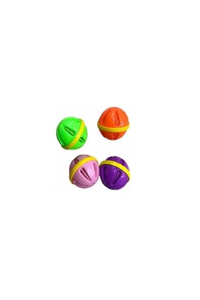 ÇINGIRAKLI KEDİ OYUN TOPU RENKLİ 6.5 CM 1 ADET - Resim 2