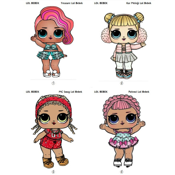 LOL Bebek Boyama Kitap Seti (80 Süper Boyama Kalem Hediyeli) - 9