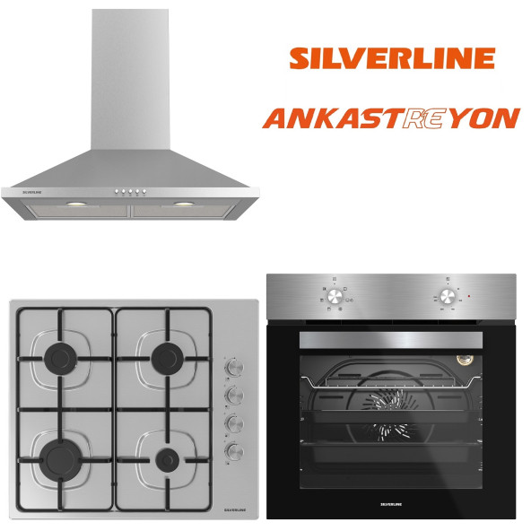 Silverline İnox Ankastre Set BO6501X01-AS5631X01-2240 CONİC İNOX