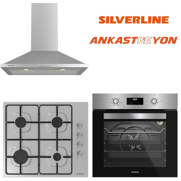 Silverline İnox Ankastre Set BO6502X02-AS5631X01-2240 CONİC İNOX