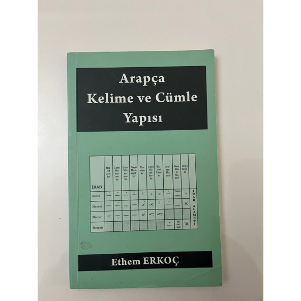 ARAPÇA KELİME VE CÜMLE YAPISI (İKİNCİ EL ÜRÜN)