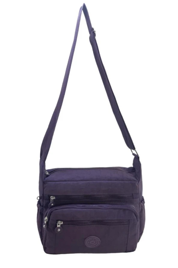 Kadın Postacı Çanta Çok Cepli Hafif Klinkır Kumaş Çapraz Askılı Omuz Çantası 30*25 Cm - Resim 2