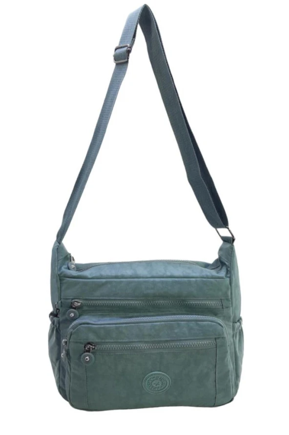 Kadın Postacı Çanta Çok Cepli Hafif Klinkır Kumaş Çapraz Askılı Omuz Çantası 30*25 Cm - Resim 4