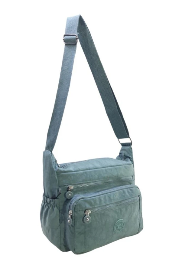 Kadın Postacı Çanta Çok Cepli Hafif Klinkır Kumaş Çapraz Askılı Omuz Çantası 30*25 Cm - Resim 5