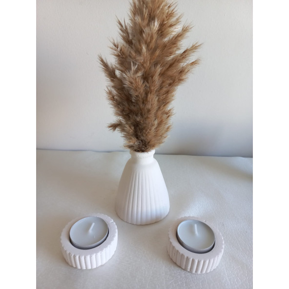 PAMPAS VAZOSU BEYAZ - 2