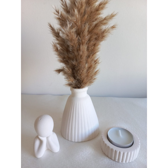 PAMPAS VAZOSU BEYAZ - 3