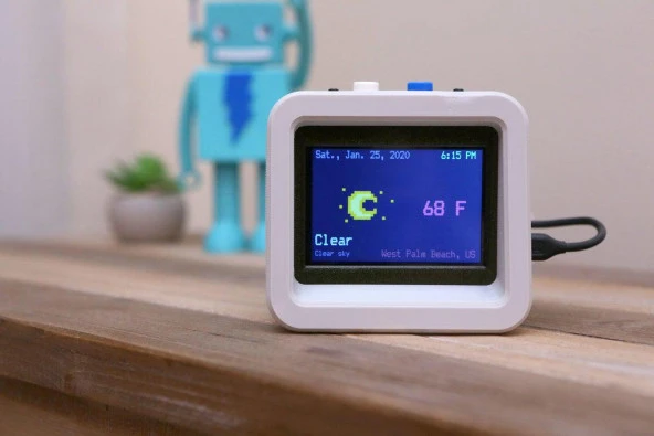 Esp32 Retro Hava İstasyonu Plastik Aparat