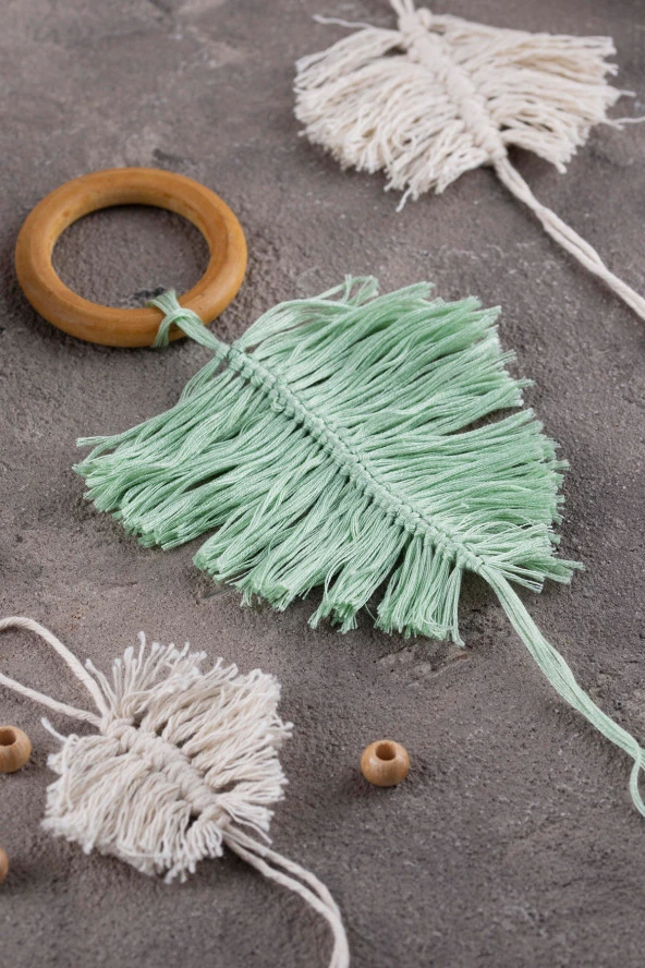 Taranabilir Makrome İpi Tek Büküm 3 mm Taranan Makrome Polyester Pamuk İp 2 x 250 gr - Resim 2