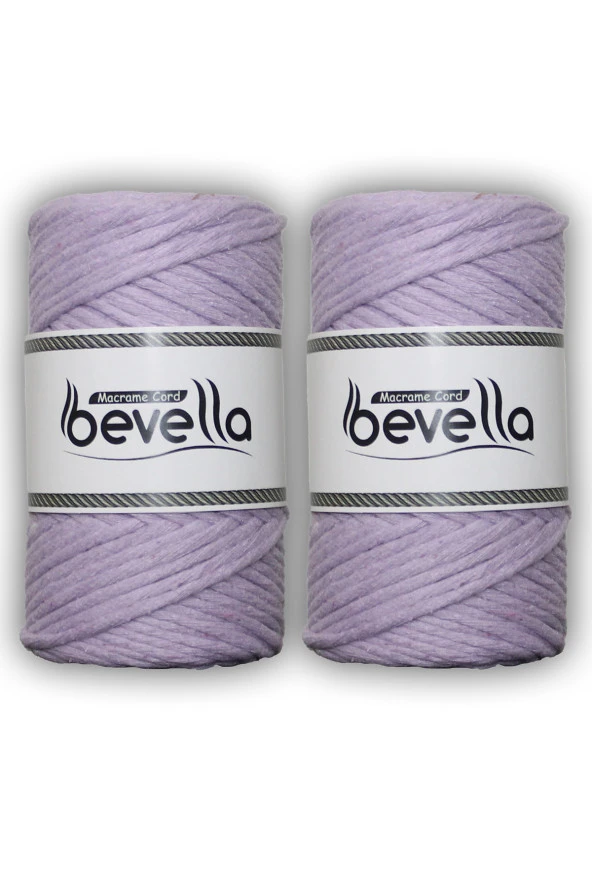 Taranabilir Makrome İpi Tek Büküm 3 mm Taranan Makrome Polyester Pamuk İp 2 x 250 gr ürün görseli 1