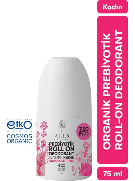 Alls Biocosmetics Organik Prebiyotik Roll on Deodorant 75 ml - Kadınlar İçin ürün görseli