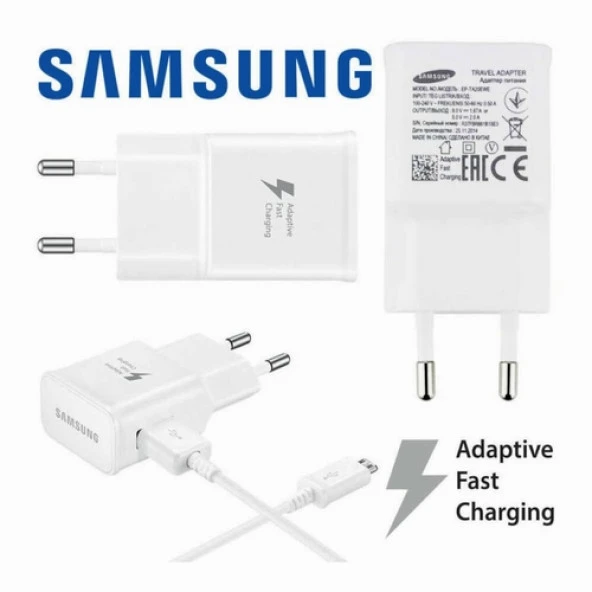 Samsung Galaxy S8003 Jet Orijinal EP-TA20EBE 15W 2A Hızlı Şarj Cihazı ve Micro USB Kablo - Resim 3