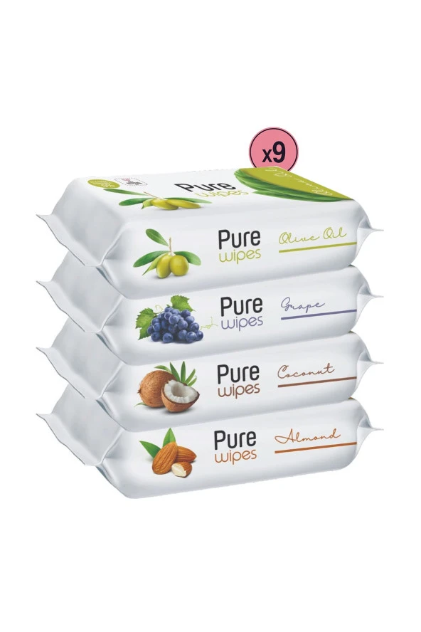 Pure Baby Meyveli Karma 50 Yaprak 36'lı Paket Islak Havlu