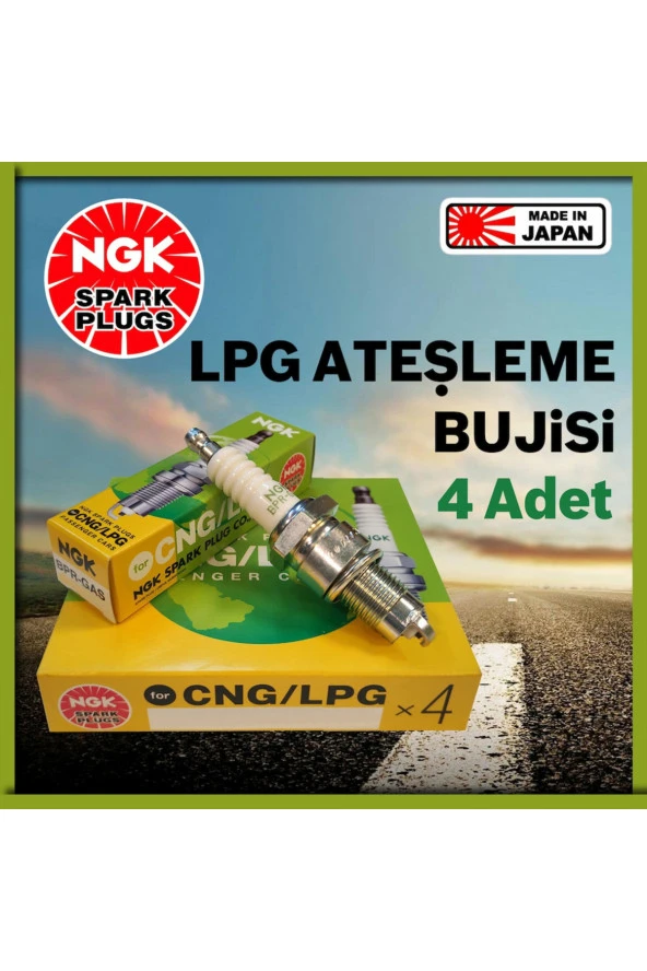 NGK  7988 Buji Takımı 4 Adet Lpg araçlara özel/CNG/LPG BPR-GAS/AUDİ 100/AUDİ 80/AUDİ 90/Audi Coupe