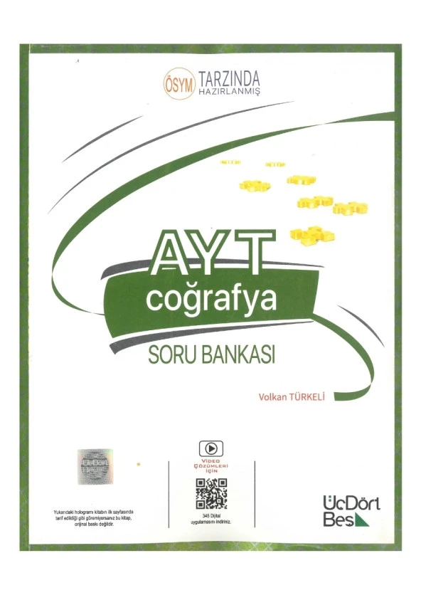 Üçdörtbeş Ayt Coğrafya Soru Bankası Yeni