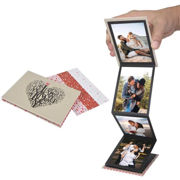 Mini Love Yazılı Akordiyon Fotoğraf Albümü - 2