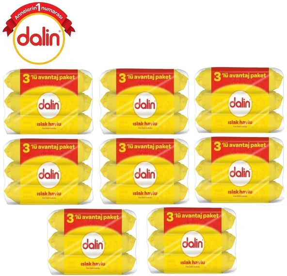 Dalin Islak Havlu Mendil Klasik 56 Yaprak 24 Lü Set (1344 Yaprak)