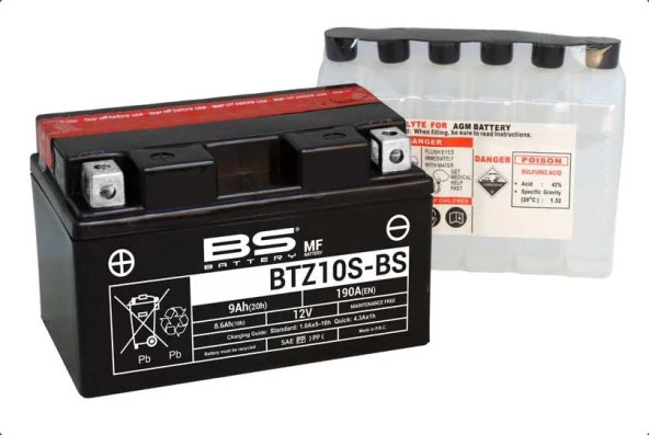 Bs Btz10s-Bs 2009-2020 KTM 690 Enduro R Uyumlu Akü Sulu Akü