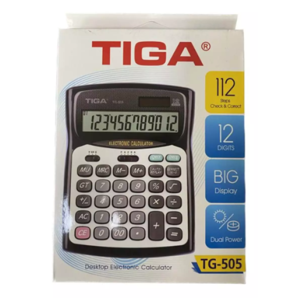 Tiga TG-505 12 Hane Masaüstü Hesap Makinesi