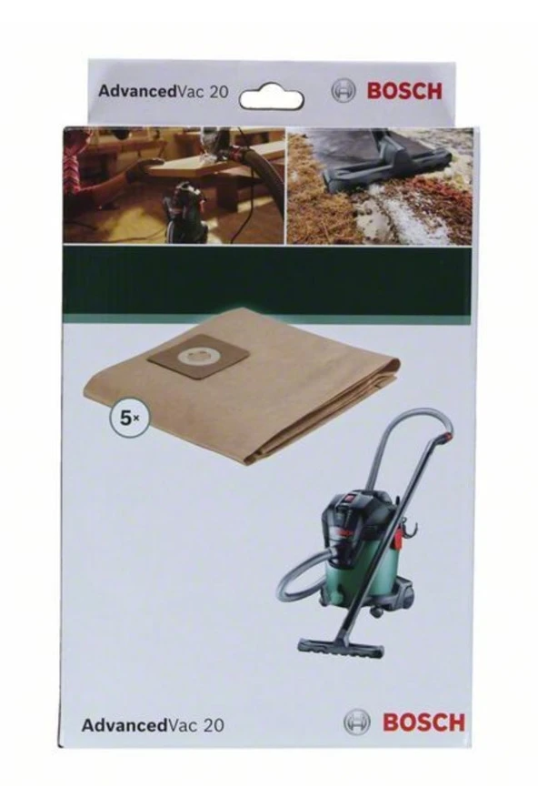 Bosch AdvancedVac 20 Süpürge Toz Torbası - 5li - 2
