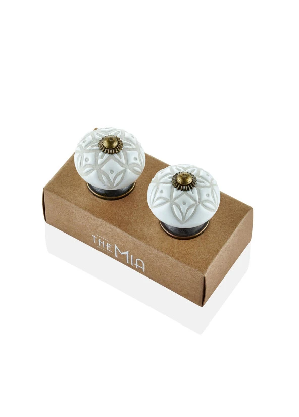 The Mia Seramik Çekmece ve Dolap Kulbu 2li Set ürün görseli 1