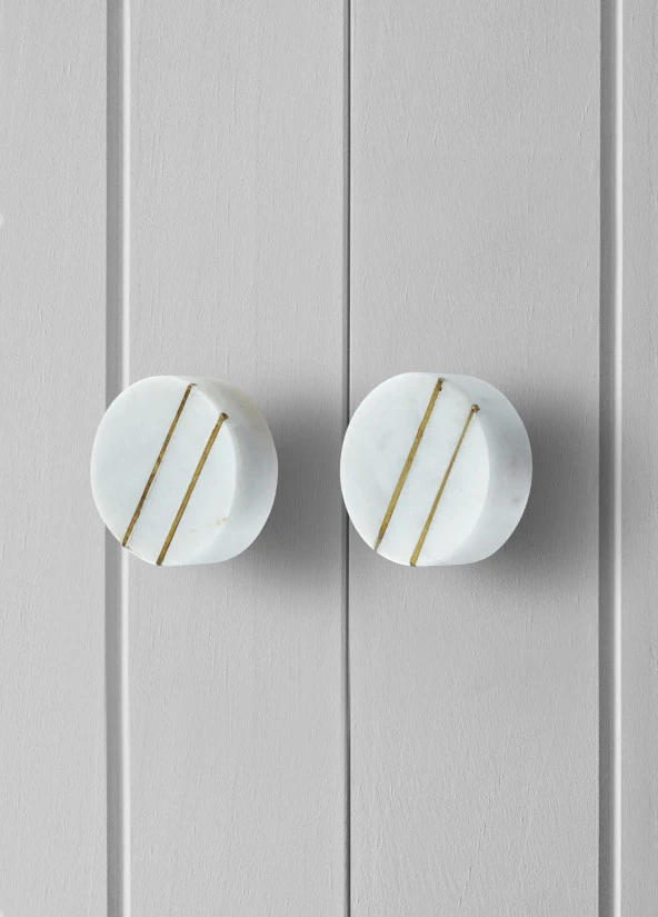 The Mia Mermer Çekmece ve Dolap Kulbu 2li Set - Resim 2