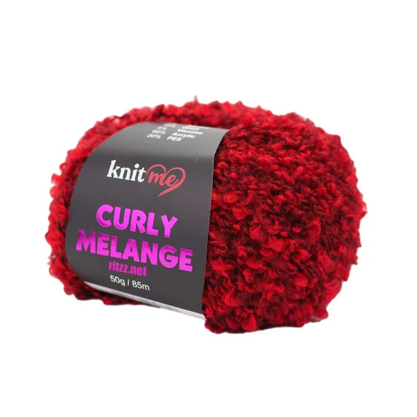 Knit Me Curly Melange KCM57 Kırmızı Melanj