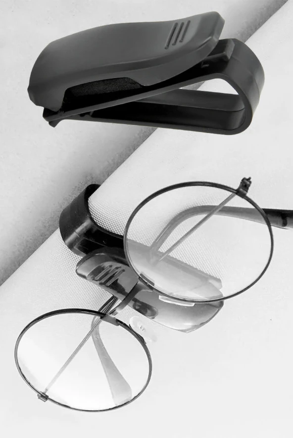 Araç Gözlük Tutucu Araç İçi Güneşlik Klipsli Universal Gözlük Kart Tutma Aparatı
