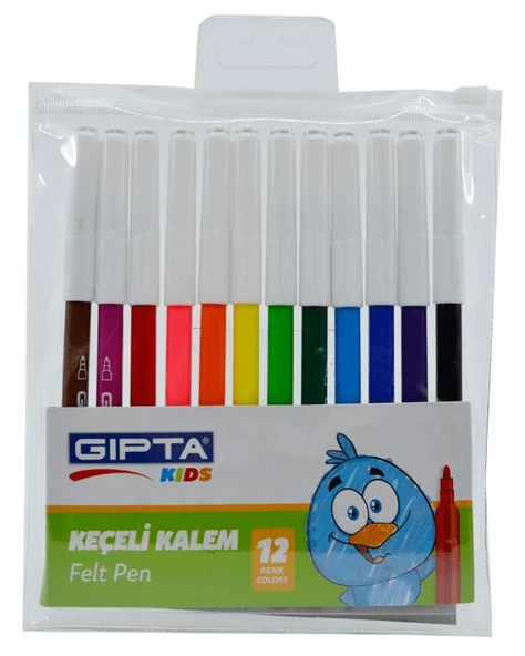 Gıpta Keçeli Kalem 12 Renk