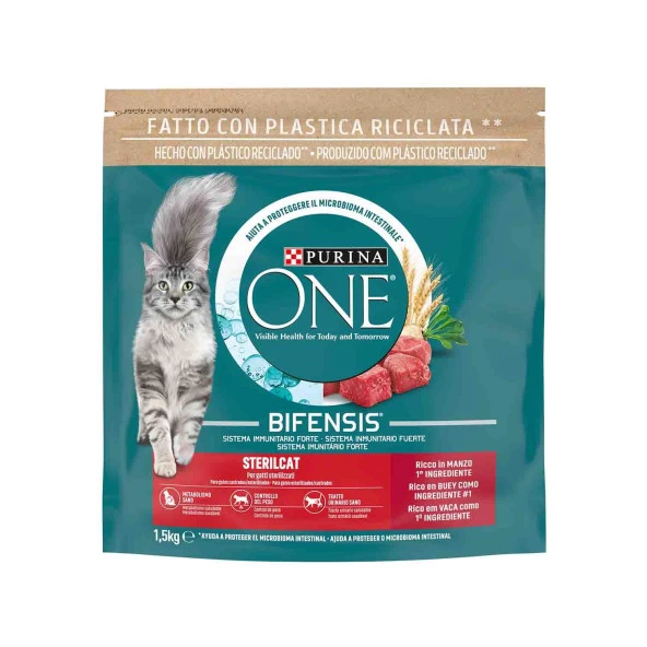 Purina One Sığır Etli Kısırlaştırılmış Kedi Maması 1,5kg