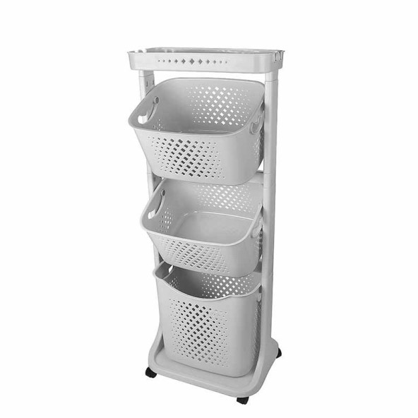 Üç Katlı Organizer Sepet - Sebzelik - 2