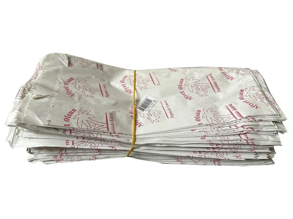 Afiyet Olsun Baskılı Körüklü Esmer Kağıt Kese Kağıdı - 12,5x28 Cm. - Ort. 185 Ad. - 1 Kg. - Paket ürün görseli 1