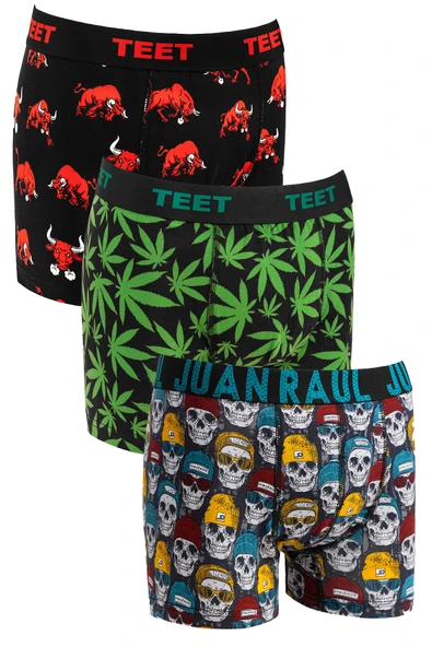 TEET Erkek Boxer Pamuklu Desenli Premium 9'lu Set - Resim 11