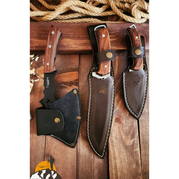 Outdoor Balta Bıçak 3lü Seti Kamp Baltası Bıçak Bıçağı Nacak Budama Baltası BLT6X - 5