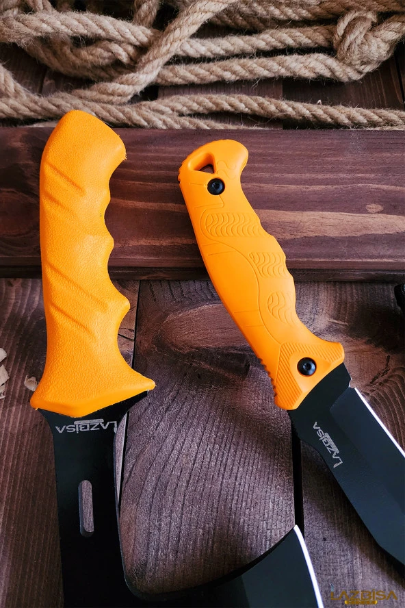Outdoor Balta Bıçak 2li Set Kamp Baltası Bıçağı Nacak Budama Baltası LZOUTR2 - 4