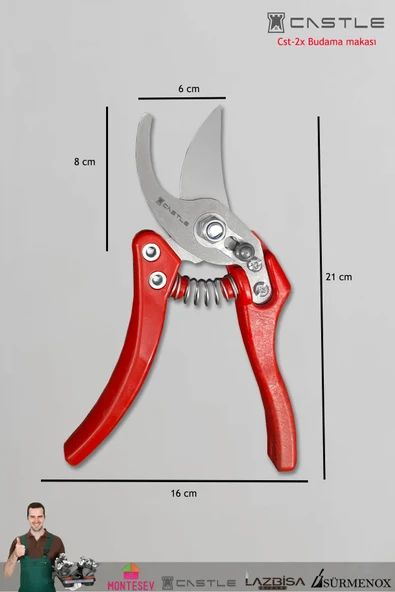 Cst-20x Budama Makası Budama Testeresi Gül Dal Budama Ve Aşı Çakısı 4 Lü Set - 3