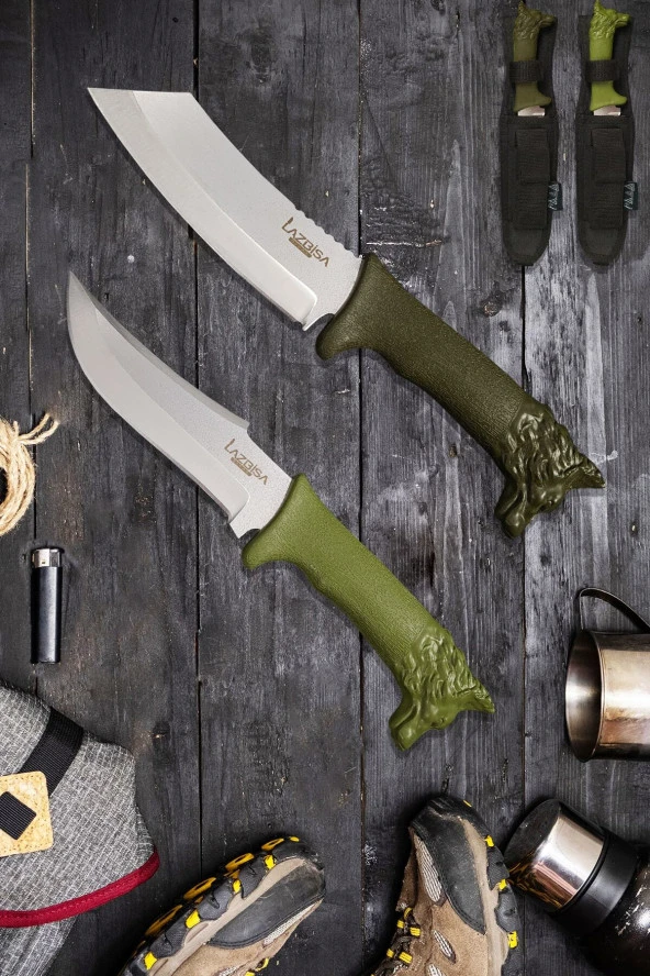 Outdoor Bıçak Seti Çakı Kamp Bıçağı Mutfak Bıçak Kılıf Hediyeli El Yapımı