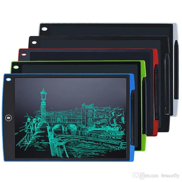 Writing Tablet LCD Dijital Kalemli Çizim Yazı Tahtası Grafik Not Yazma Eğitim Tableti  8.5" SİYAH - 2