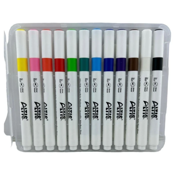 Akrilik Markör Kalemi 12 Renk - 2