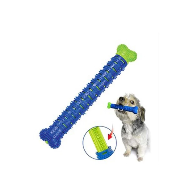 Diş Bakım ve Temizliği İçin Çift Katmanlı Silikon Köpek Oyuncağı Mavi 25cm