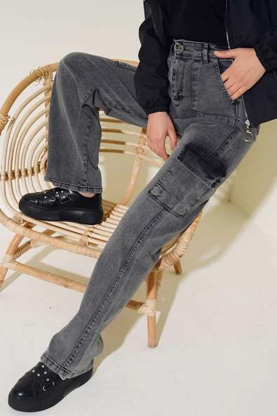 Cepli Kargo Pantolon Koyu Kar ürün görseli 1