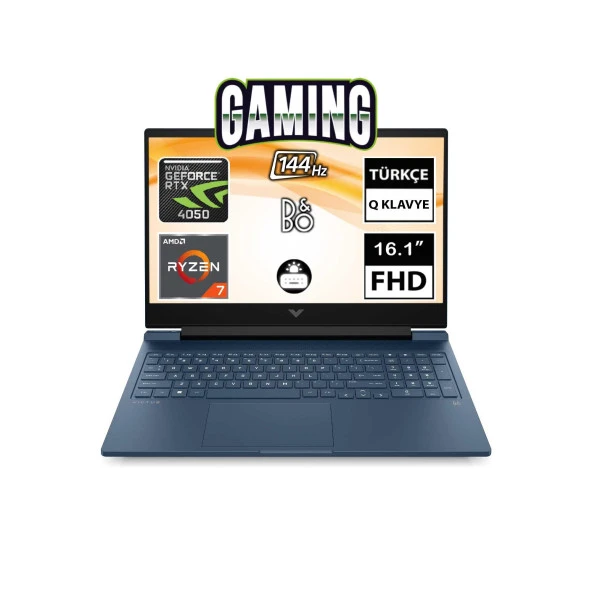 HP Victus 16-S0022NT 7Z588EA04 Ryzen7 7840HS 32GB 1TBSSD RTX4050 16.1" FullHD FreeDOS Taşınabilir Bilgisayar